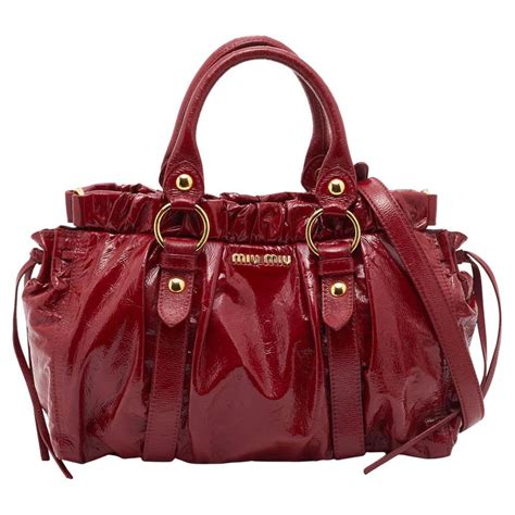 miu miu red patent bag